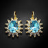 Серьги "Ferro (Aquamarine Blue)" с кристаллами Swarovski™